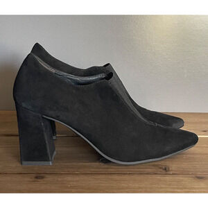 Paul Green Women's Stacia Booties Size 6.5 US, 4 UK Black Suede Pointed Toe